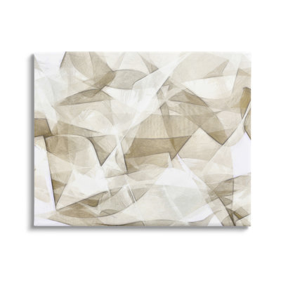 «Neutral Abstract» plie des formes blanches et beiges de Alonzo Saunders