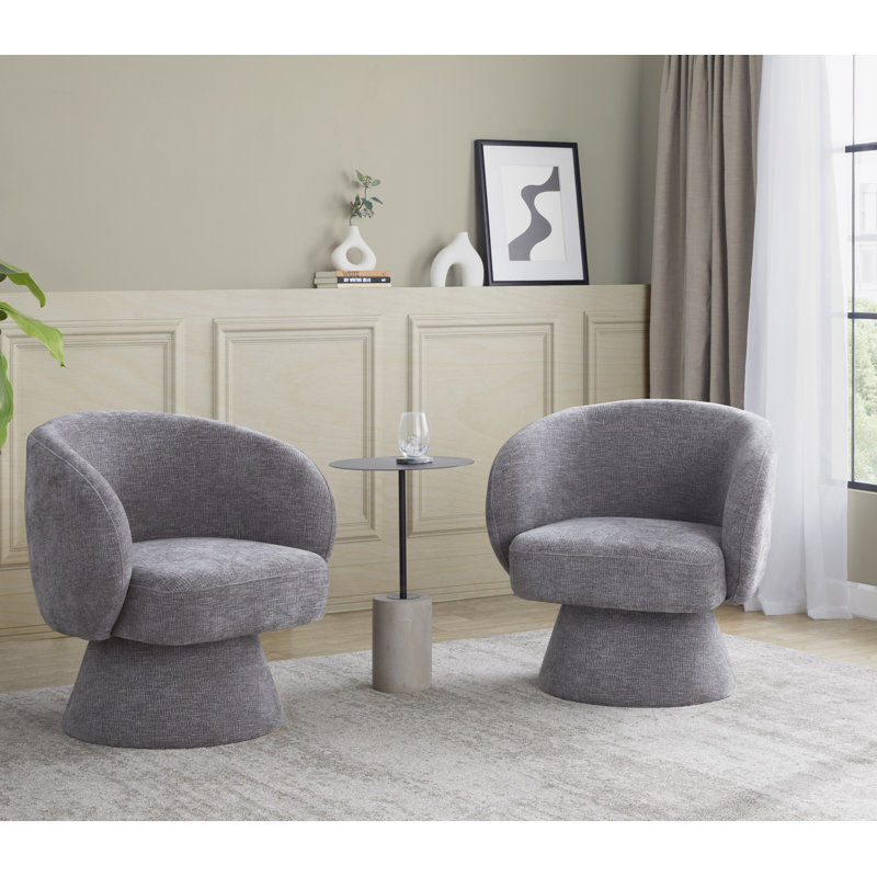 Terrance Swivel Accent Chair, Gray