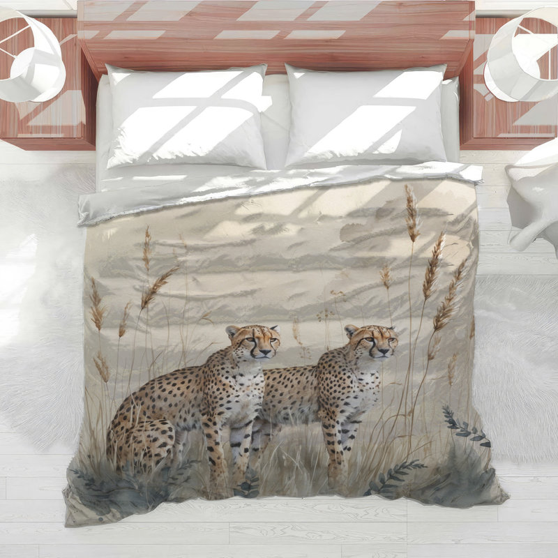 Cheetahs In Grass Comforter, Twin Extra Long