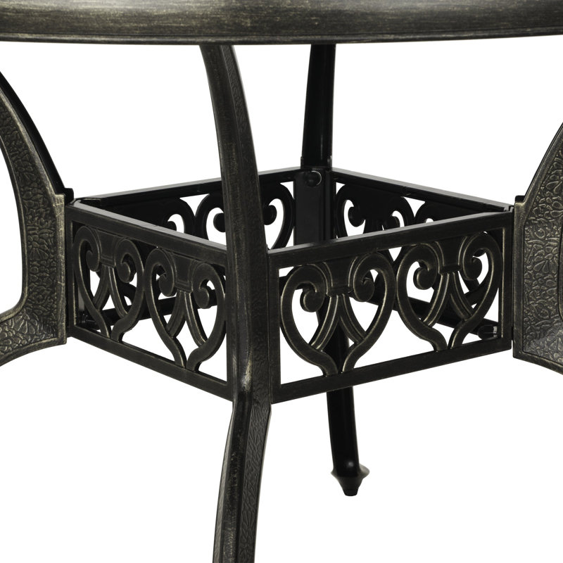 Table de salle à manger d'extérieur, Brun