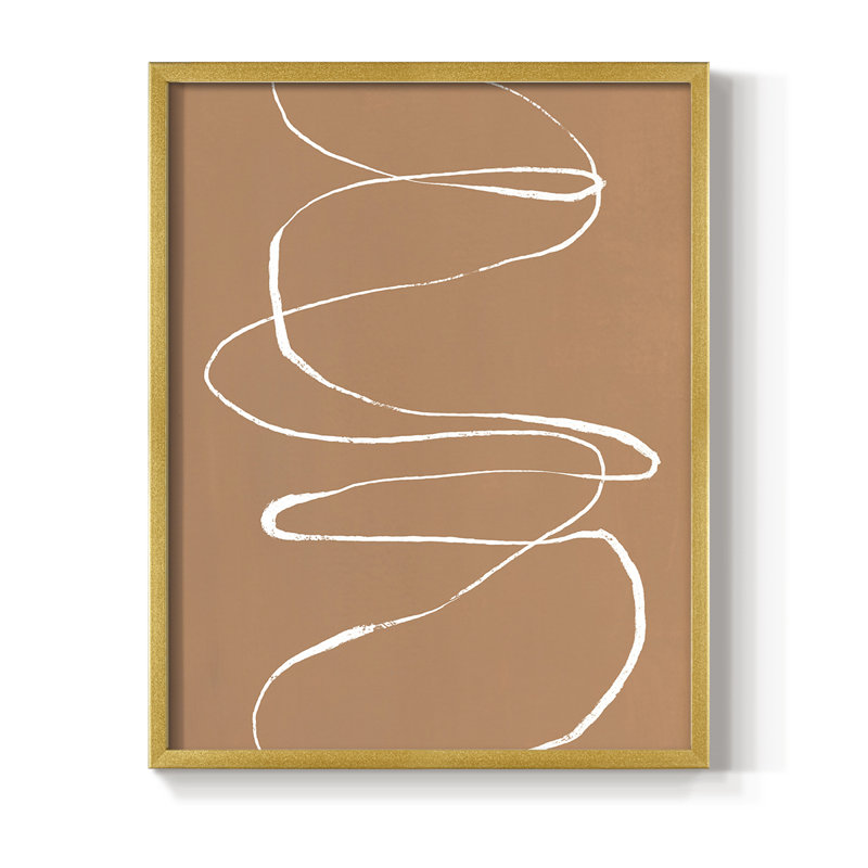 «Terracotta Drift I», reproduction encadrée - bois massif, H 10 po x l 8 po