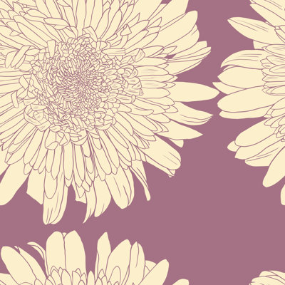 Omena Aster Illustration - Wrapped Canvas Print