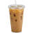 24oz Plastic Clear PET Cups with Flat Lid & Straw, for All Kinds of Beverages (100Sets)