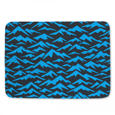 Blue Mountain Pattern Bath Mat