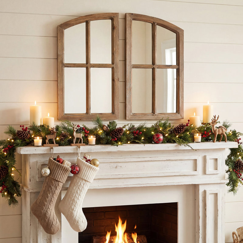 Miroir Farmhouse, 27.25*30*1, Brun