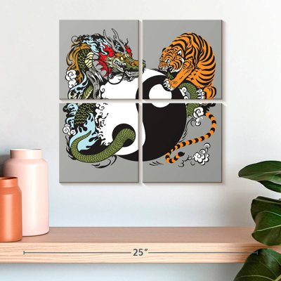 Dragon et tigre Yin Yang
