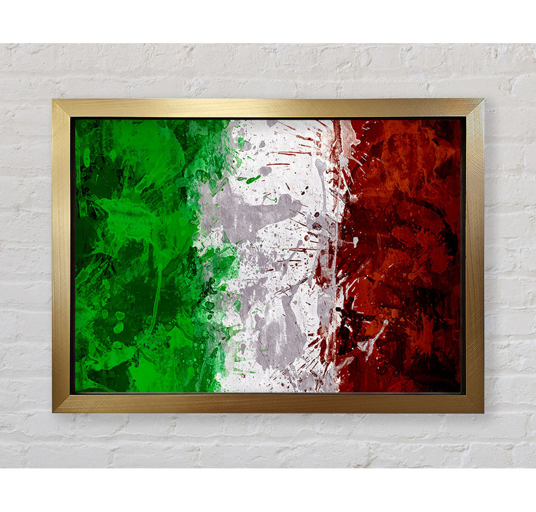 Grunge Flagge von Italien - Druck