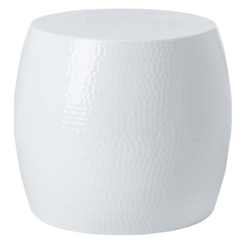 table de bout cylindriques, Blanc