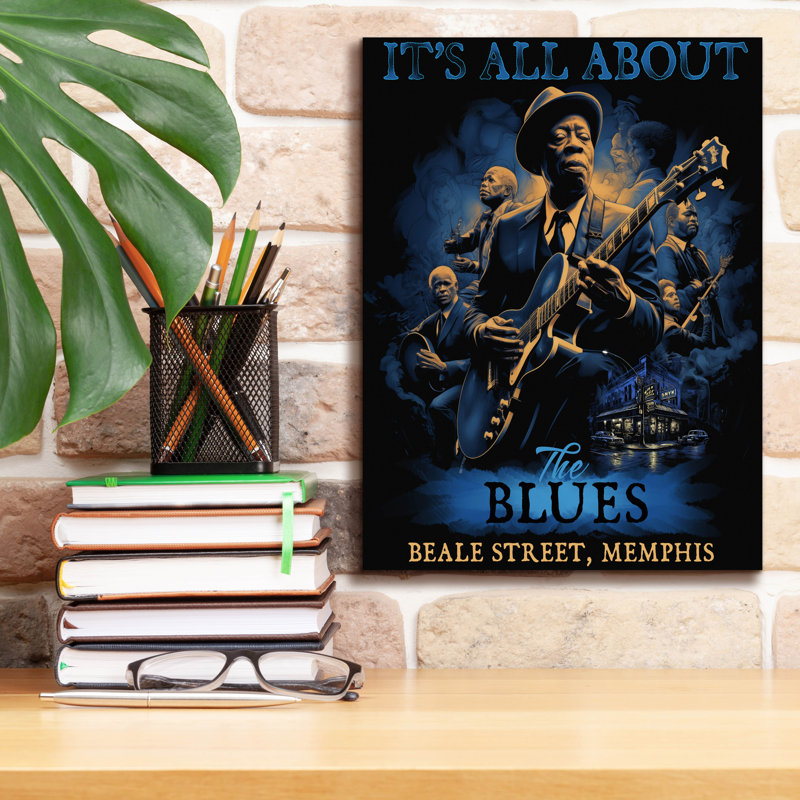  «Blues» par Jim Baldwin, art mural sur toile, 12 po x 16 po, H 16 po x l 12 po