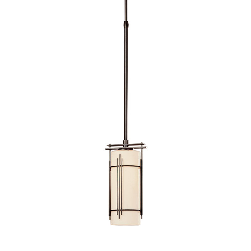Paralline Mini Pendant - Opal Glass, Dark Smoke