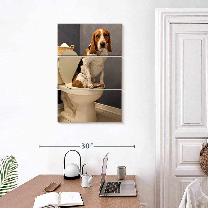 L'heure des toilettes Ketti Hound, H 32 po x l 20 po