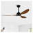 52 Inch Ceiling Fan with Lights, Quiet DC Motor Reversible Ceiling Fan with Remote Control, 6 Speed Matte Black Walnut Ceiling Fan for Living Room Bedroom Indoor - Contemporary Farmhouse Style-122097402