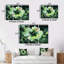 Ensemble de salon Hibiscus Harmony II rose et vert floral