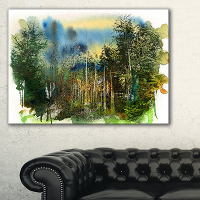 Forêt colorée - impression sur toile tendue