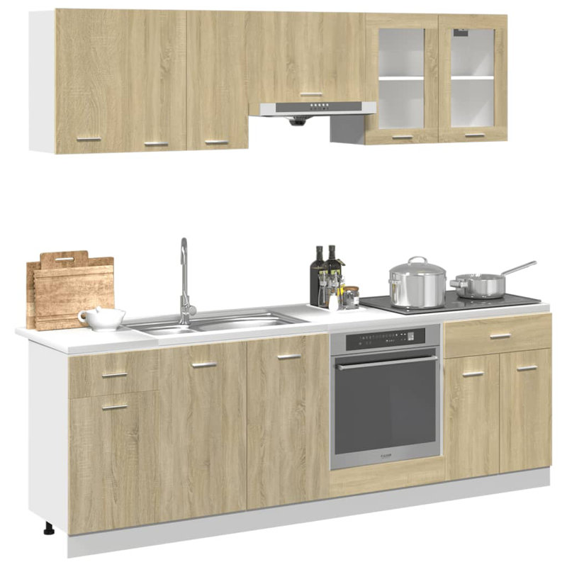 Kitchen Cabinet Set Lyon  Sonoma Oak Engineered Wood