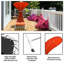 Chaise longue suspendue avec support pour patio Manley-1120315691