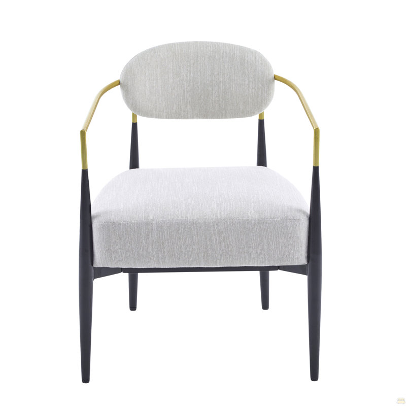 Fauteuil d'appoint rembourré Mid-Century, Or