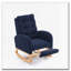 Chaise berçante avec repose-pieds à haut dossier-985182341