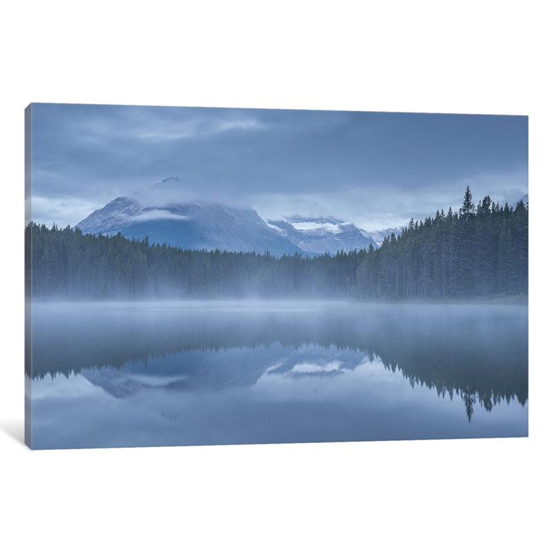 « herbert lake i », reproduction de photo sur toile tendue, H 40 po x l 60 po x P 1,5 po, Pas de tapis, Toile tendue
