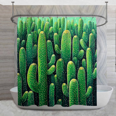Rideau de douche Cactus