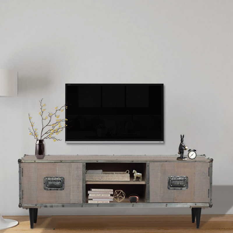 Verden Unfinished TV Stand for TVs up to 65", Gray Wash