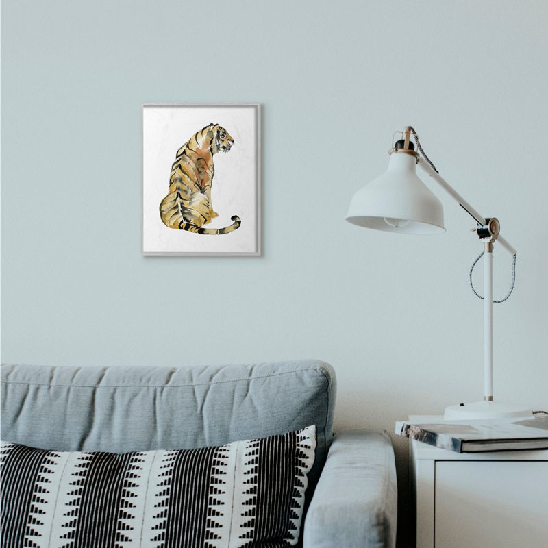 «Tiger Posture Animal», reproduction d'art, H 11 po x l 14 po x P 1,5 po, Estampe numérique Farmhouse