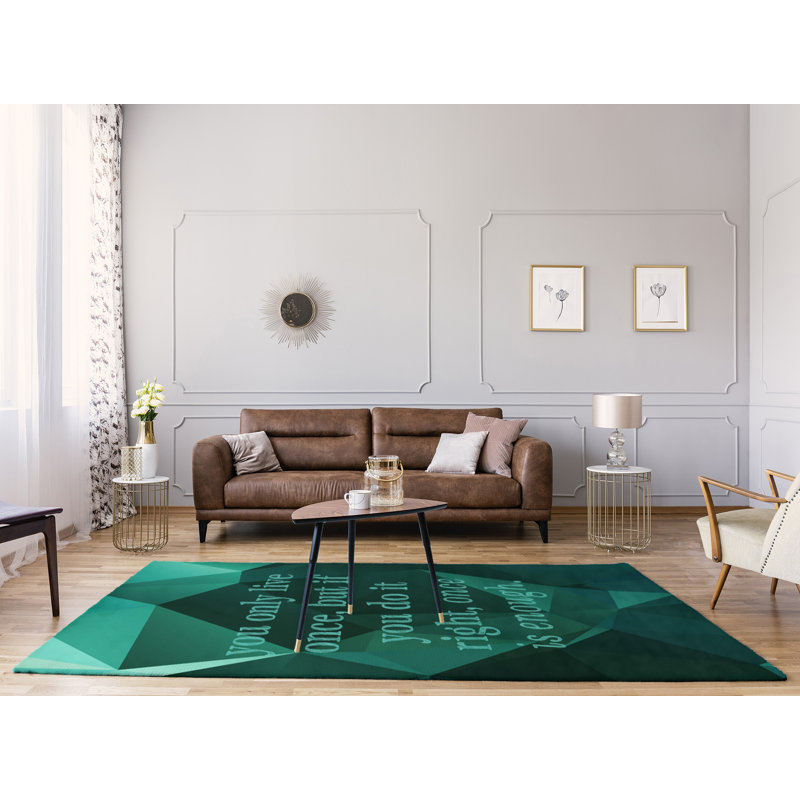 Quotes Chenille Indoor Rug, Rectangle 5' x 7'
