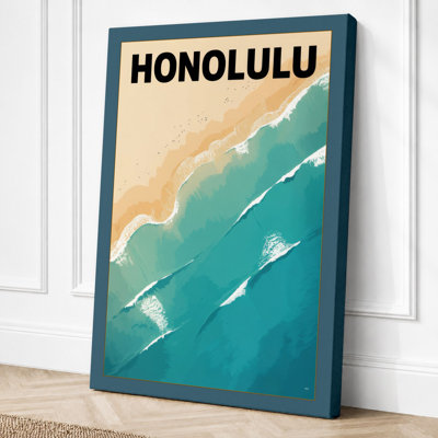 Postcard From Honolulu Vintage - Print