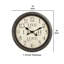 Horloge murale ronde de 16 pouces en brun, cadran inspiré de Live Laugh Love