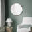 "Lunar Serenity" 20" Round Wall Mirror with a 3D Textured Crescent Moon Embellishment