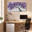 Mauve arbre à fleurs, reproduction d'art sur toile tendue-1484429928