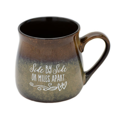 Tasse à café en céramique Sister | Côte à côte ou à l'écart, les sœurs seront toujours connectées par leur cœur. | Tasse de designer 16 onces au sentiment inspirant | Look de poterie élégant