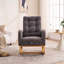 Chaise berçante d'appoint à haut dossier avec repose-pieds pour chambre à coucher et espace de vie-269074019