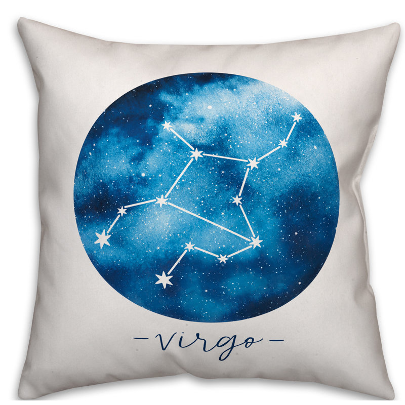 Virgo Zodiac Sign Throw Pillow