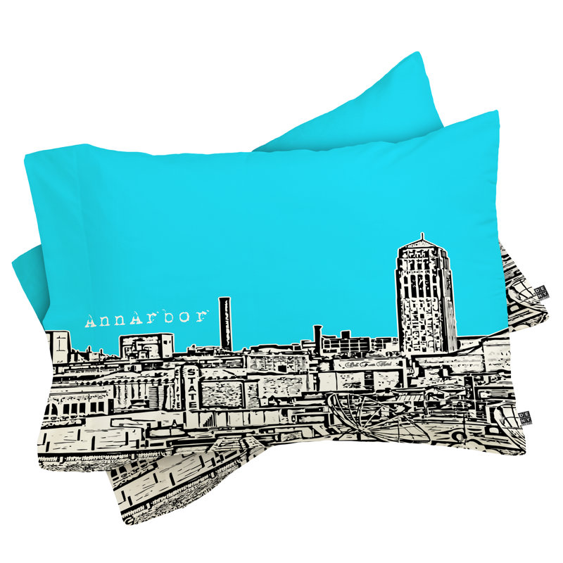 Bird Ave Ann Arbor Pillowcase, Sky, King