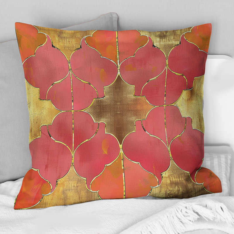 Quatrefoil Glam I - Glam Throw Pillow, 18"H x18"H