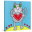 «Cat with Heart», reproduction sur toile tendue-19625561