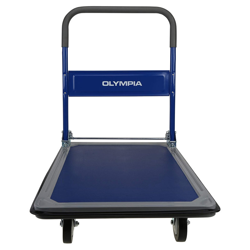 350 Lb. Capacity Foldable Platform Dolly, Blue, 33.5" H x 24" W x 36" D