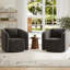 Fauteuil pivotant rembourré Boucle-98666136