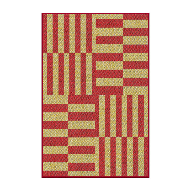 Tapis de zone rose à motif, Rectangle 5 pi x 7 pi