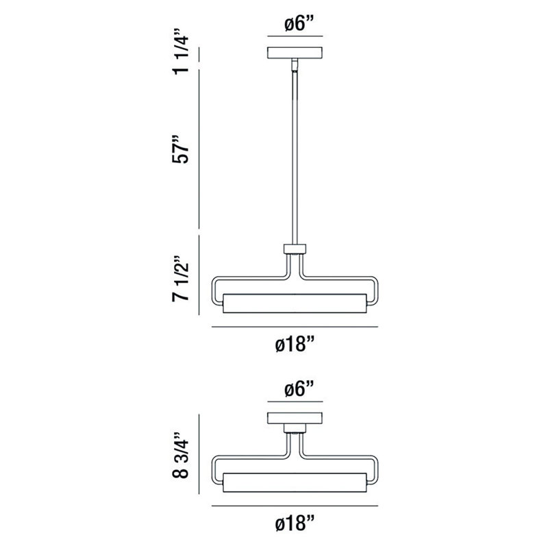 1 - Light LED Pendant, Satin Nickel