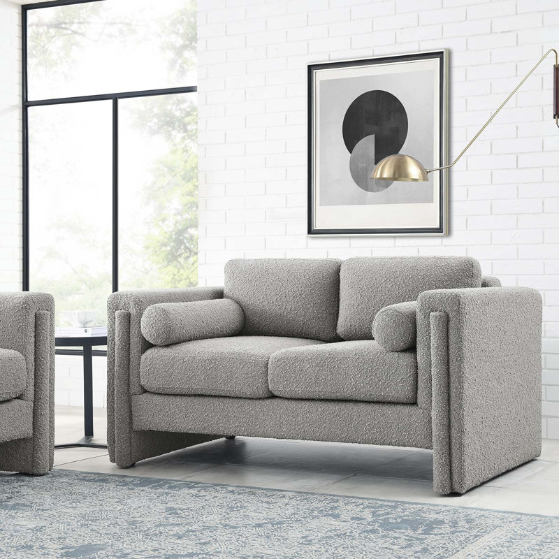 Modway Visible Sofas, Light Gray Boucle