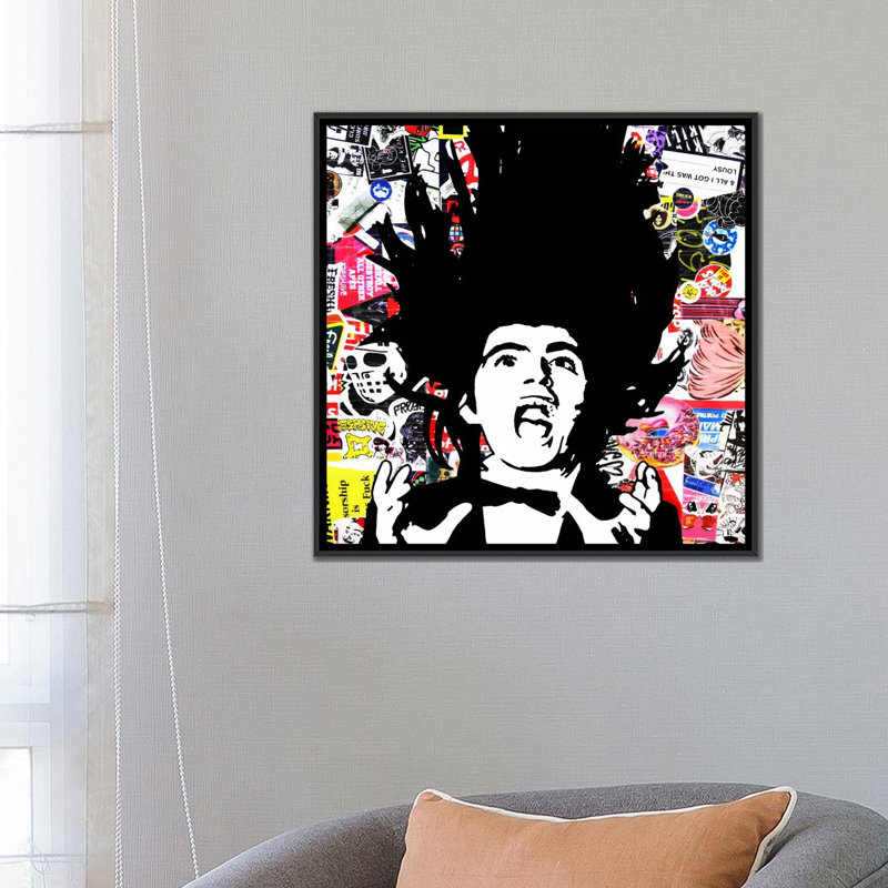 « screaming lord », impression sur toile, H 12 po x l 12 po x P 0,75 po, Toile tendue, Pas de tapis