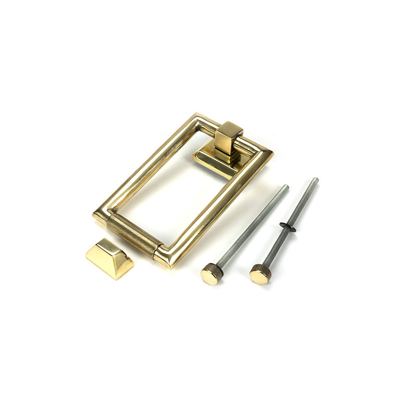 Brompton Door Knocker, Aged Brass
