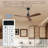 52" 3-Solid-Blade Smart Solid Wood Ceiling Fan Without Light-585287195