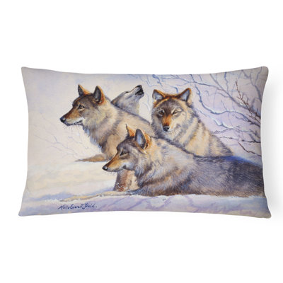 Coussin décoratif intérieur / extérieur Scheinman Wolves par Mollie Field