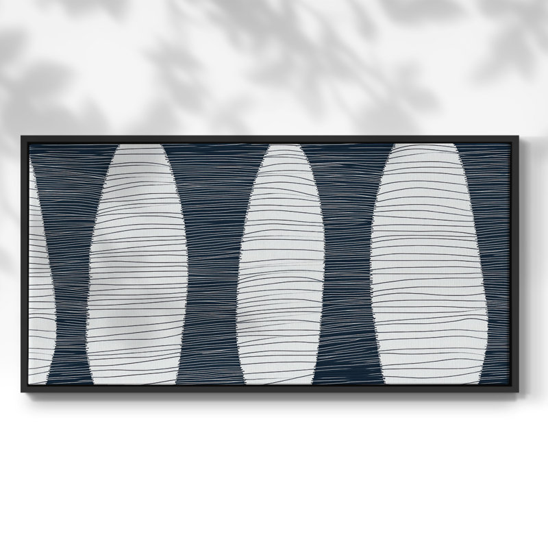 Série abstraite-DCCxx- Toile tendue avec châssis tendue, prête à être accrochée, Noir, H 21 po x l 41 po