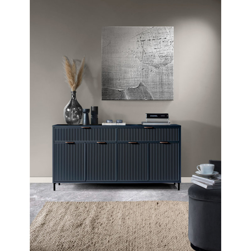 165cm W 2 - Drawer Chest of Drawers, Indigo