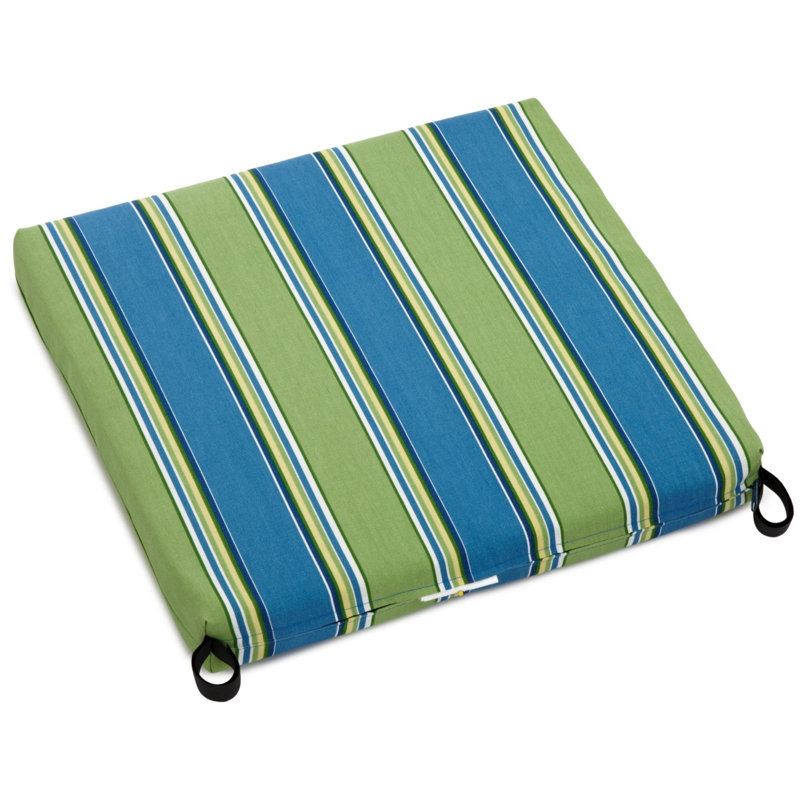 Outdoor 3'' Dining Chair Seat Cushion, Haliwell Carribean