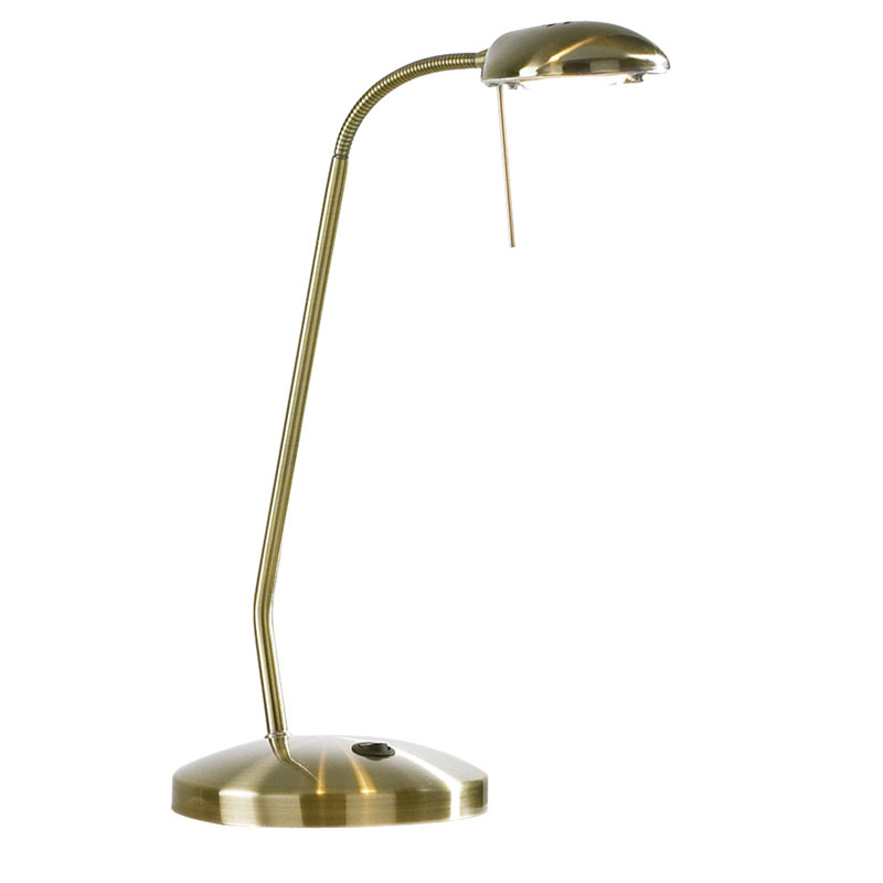 Lummus Metal Desk Lamp, Antique Brass
